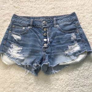 Womens AE denim shorts size 0